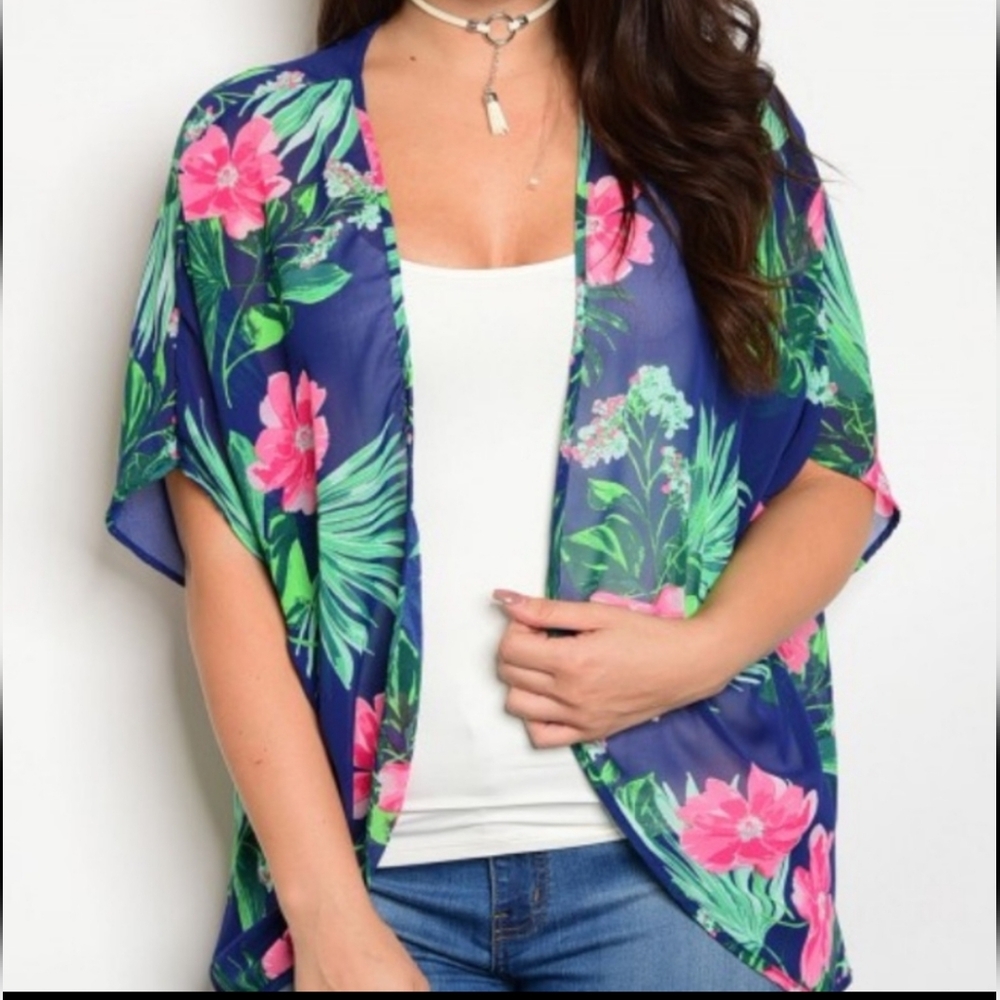 Sheer tropical cover-up